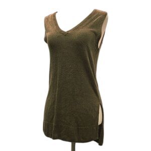 Lucky Brand Olive V-Neck Sweater Vest Size XS
